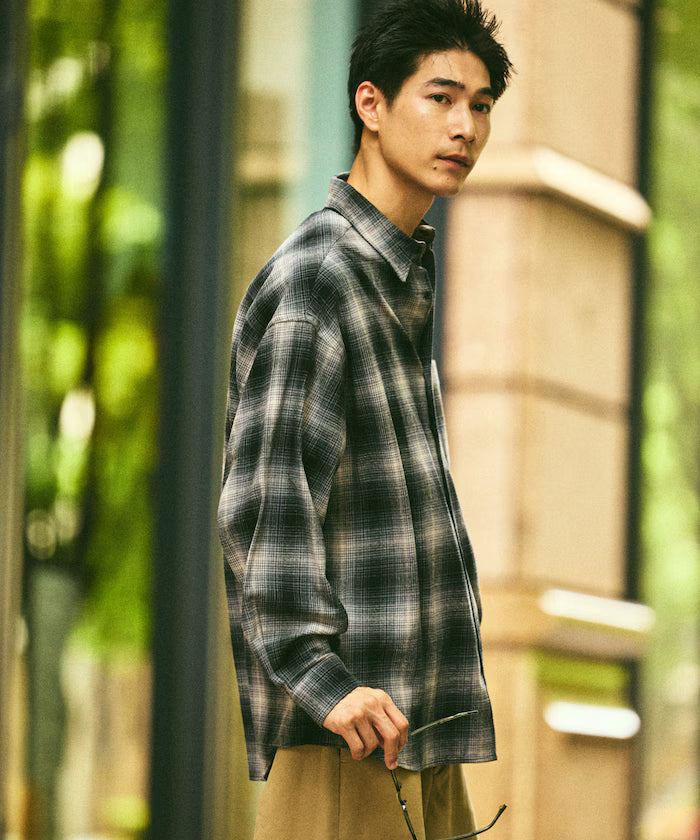 Relax Fit Relax Fit Ombre Check Flannel Shirt [Limited Edition]