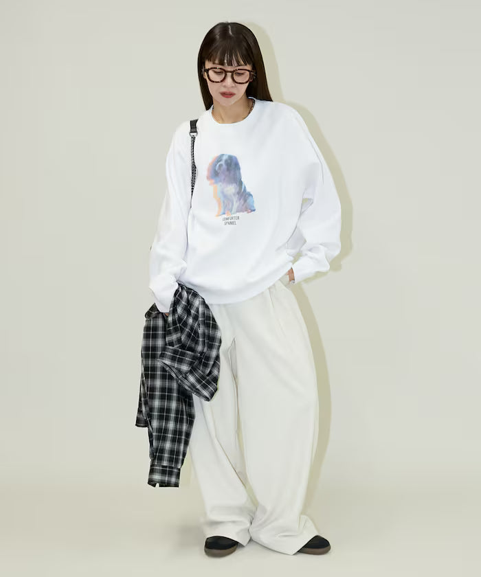 Dog Photo Print Fleece Lined Sweat Pullover Limited Edition