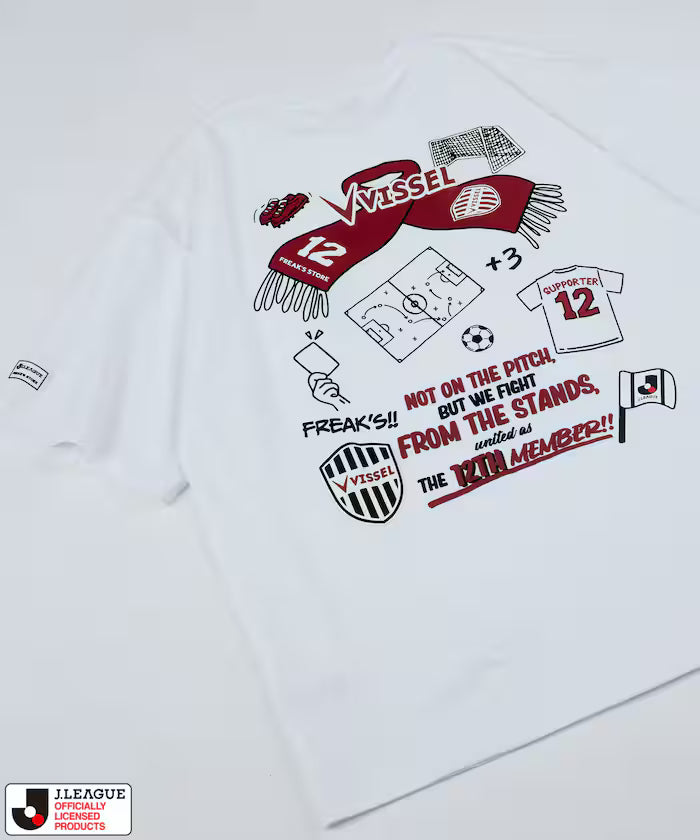 [Sales start on May 15 at 12:00] J.LEAGUE × FREAK'S STORE Special Order SUPPORTERS SHORT SLEEVE TEE [Vissel Kobe] - White