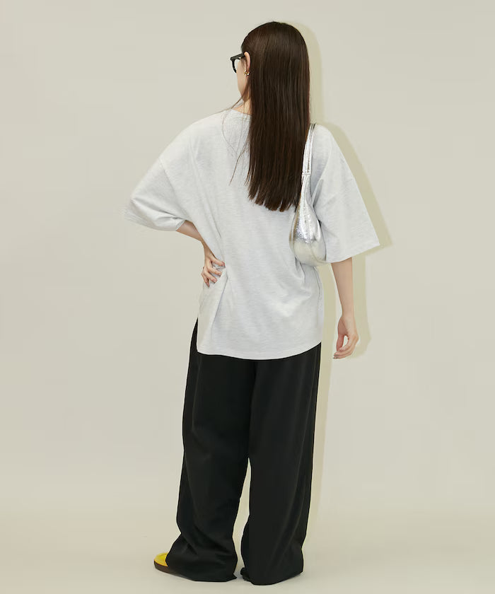Big T-shirt with Pearl and Sagara Embroidery - Limited Edition