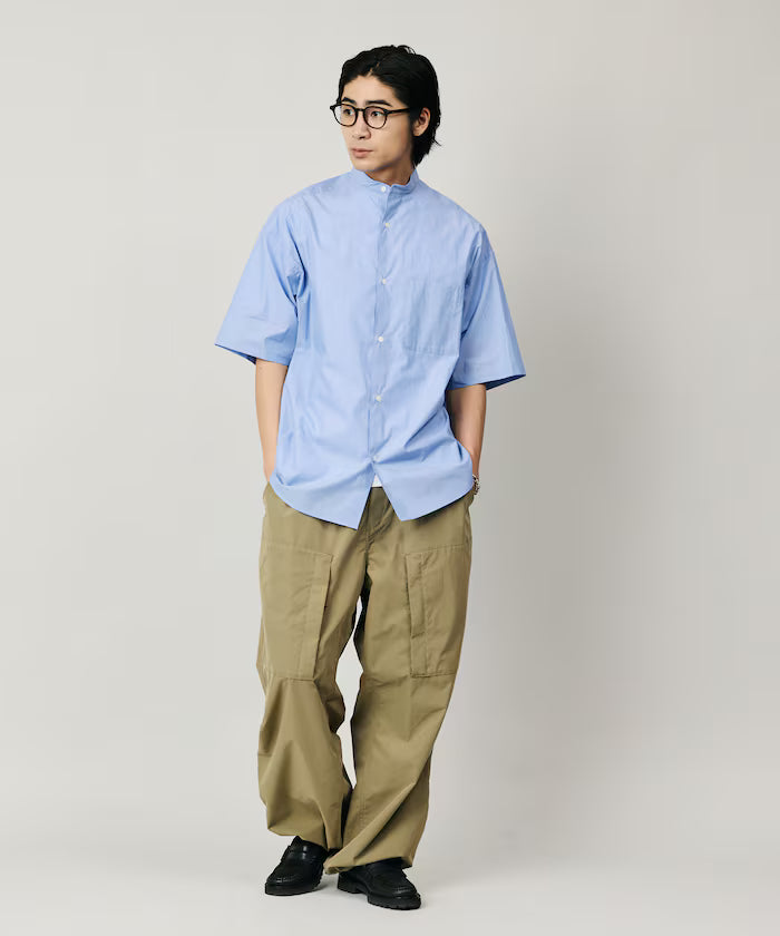 Relax Fit Relaxed Fit Band Collar Short Sleeve Shirt [Limited Edition]