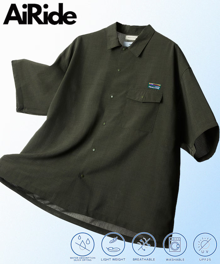 AiRide/Air Ride Relax Fit Short Sleeve Pocket Shirt/Dry Fast/UV Cut 【Limited Release】 - Olive