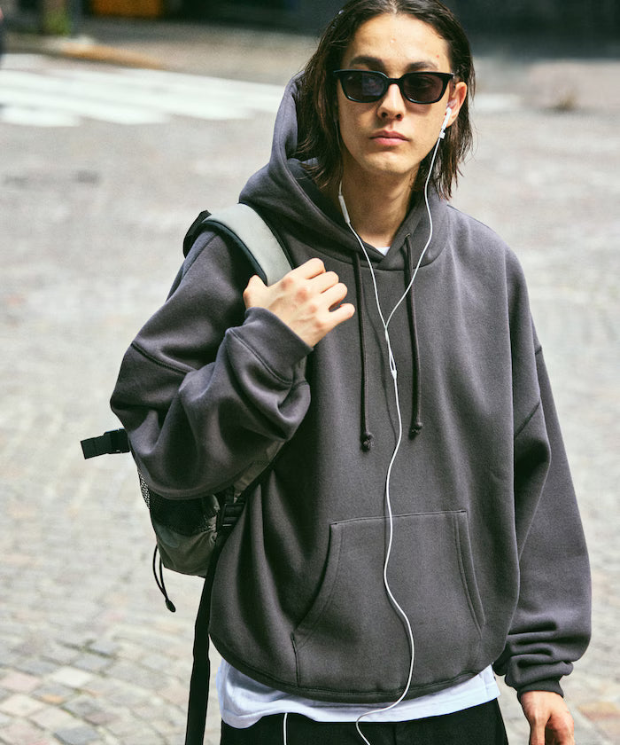 12oz Short Length Heavyweight Pullover Hoodie/Parker/Short Length 【Limited Edition】 - Charcoal