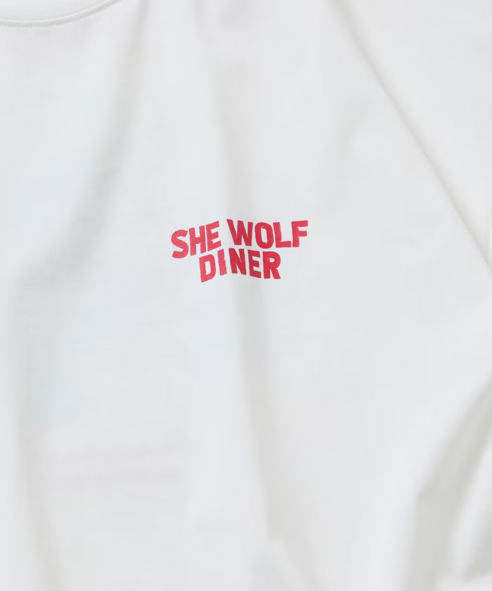 Limited Release SHE WOLF DINER × FREAK'S STORE Shewolf Diner Exclusive Big Silhouette Back Print T-Shirt Antibacterial Odor Resistance Quick Dry