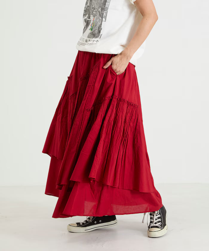 India Frill Maxi Gathered Skirt
