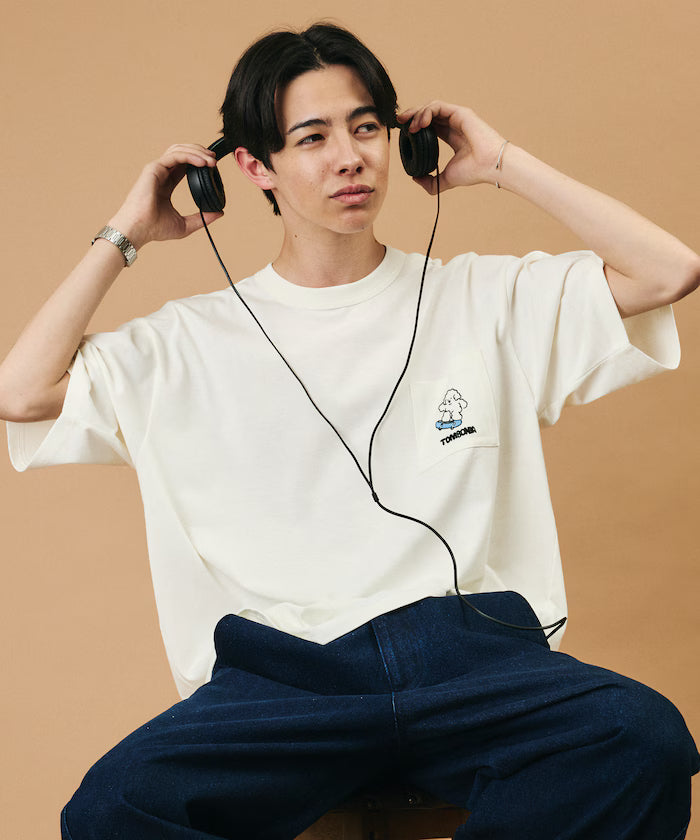 tombonia/Tombonia Back Print Crew Neck Pocket T-Shirt/New Life