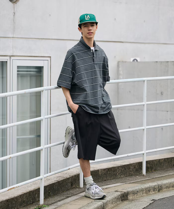 1-Tack Baggy Silhouette Slacks Short Pants