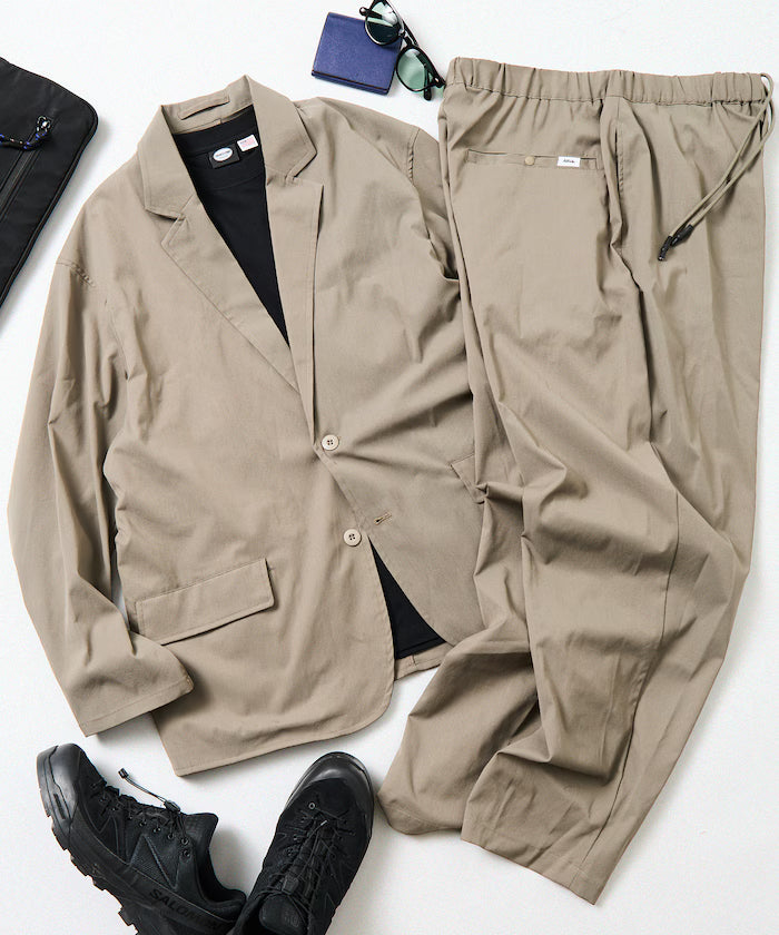 AiRide/Air Ride Relax Fit Packable Travel Set Up/Tailored Jacket/Wide Tapered Pants/Quick Dry/UV Cut 【Limited Edition】