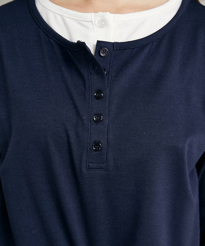 Henry Neck Layered Long Sleeve T Limited Edition