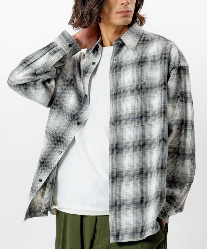 Relax Fit Relax Fit Ombre Check Flannel Shirt [Limited Edition]
