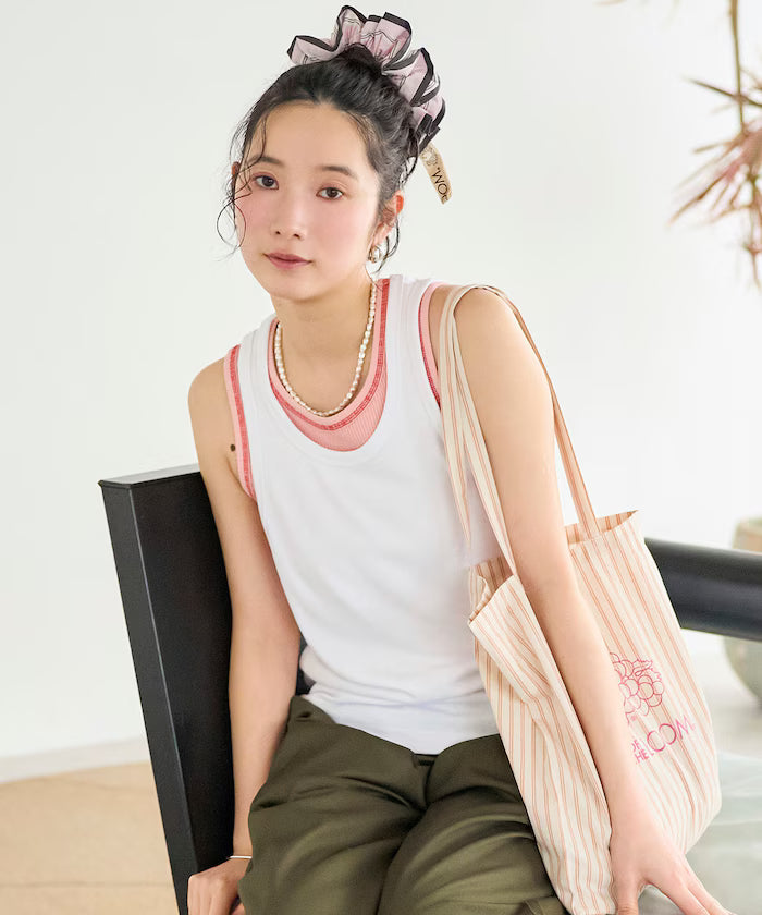 AIRDRY FUNCTIONAL High-Performance Material Ribbed Tank Top / Quick Drying / Heat Shielding