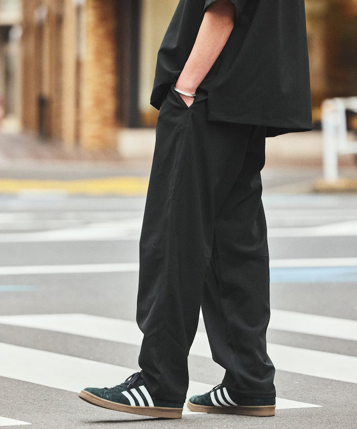 [New Color Added] Quick-Dry Material Relaxed Fit Tapered Easy Pants Linen-like