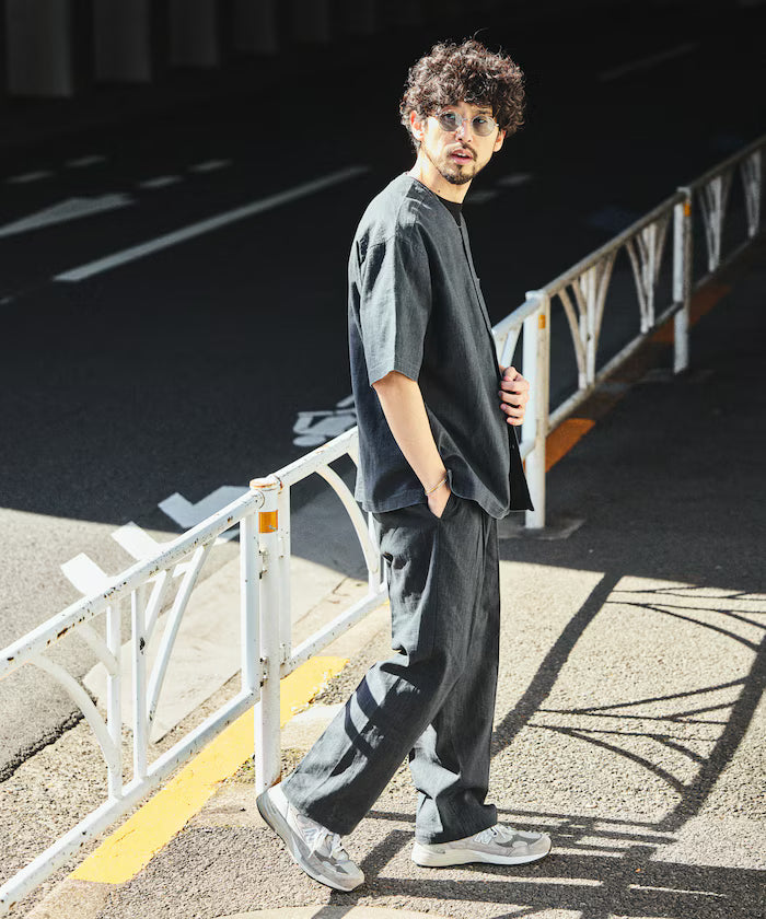LINEN COTTON EASY SLACKS [Compatible with Setup]