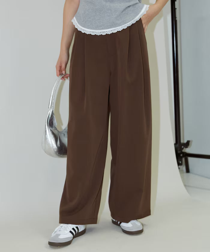 2-pleat slacks pants limited edition