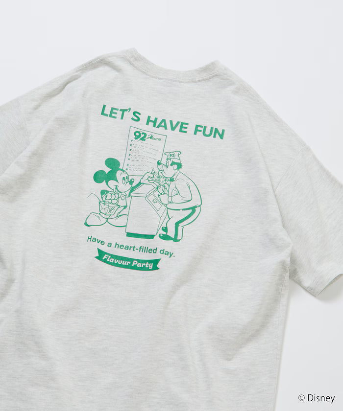 DISNEY Mickey Mouse Exclusive Big Silhouette Back Print T-Shirt / HAVE FUN 【Limited Edition】