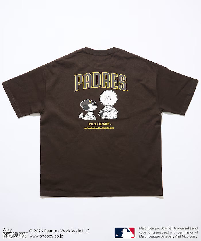 PEANUTS x MLB Exclusive Big Silhouette Back Print T-Shirt / PADRES 【Limited Edition】