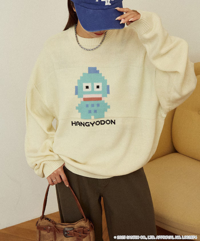 "SANRIO/Sanrio" Pixel Art Jacquard Knit Limited Edition