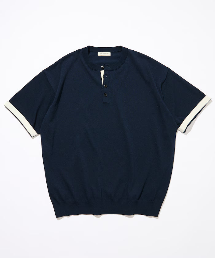 Relax Fit Relax Fit Cool Touch Color Block Henry Neck Pullover 【Limited Edition】