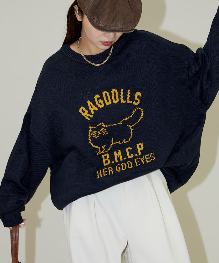 RAGDOLLS CAT Ragdoll Cat Jacquard Knit Limited Edition