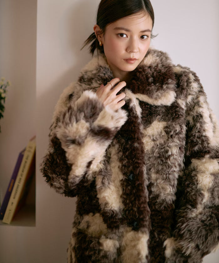 Fake Fur Mid-Length Coat / Fur Coat