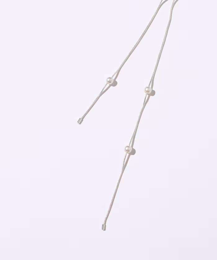 Random Pearl Long Necklace