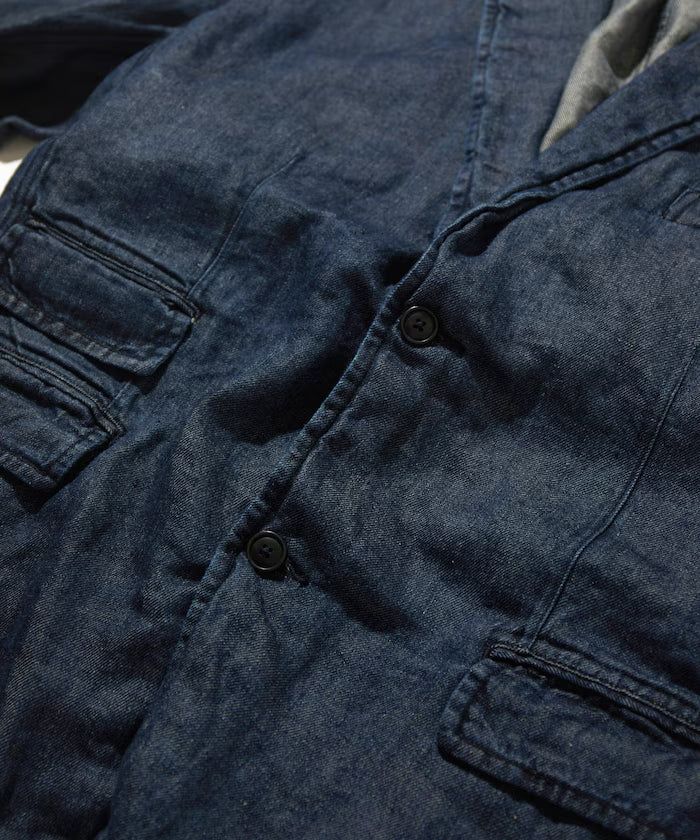 French Linen Denim Tailored Jacket