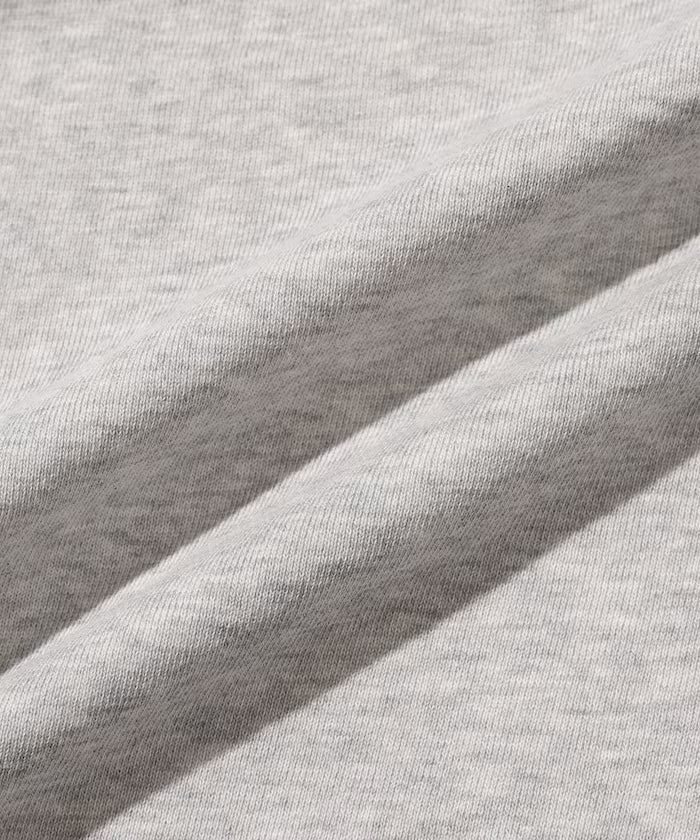 Organic Cotton V-Neck Embroidery Sweatshirt / Relaxed Fit / French Terry Sweatshirt