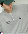 Special Order HENRY NECK KNIT TOPS - Light Gray
