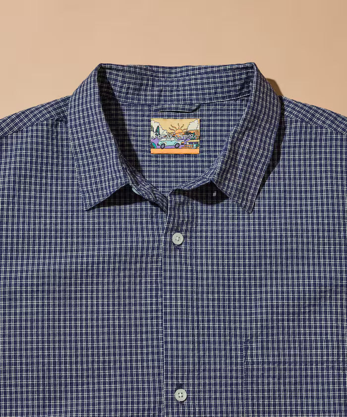 FREAK'S STORE for BEACH & FES Seersucker Spindle Regular Collar Short Sleeve Shirt