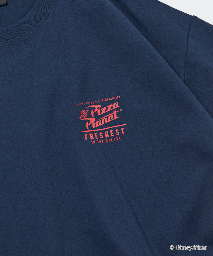 [TOY STORY] Exclusive Big Silhouette Back Print Crew Neck T-Shirt / Pizza Planet [Limited Edition]