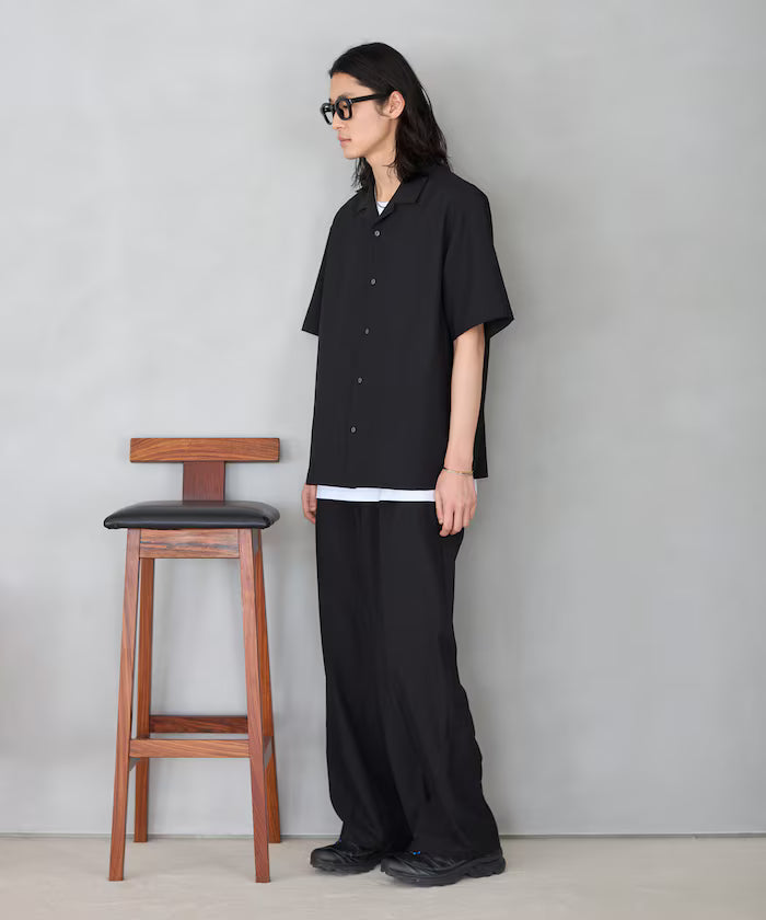 Functional Material Open Collar Short Sleeve Shirt Set 3 Piece Set / Washable / UV Cut / Quick Dry / Cooling Touch