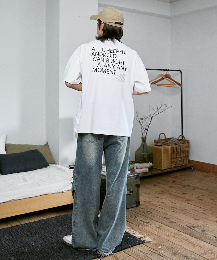 LOVE POP STUDIO CHEERFUL Typography T-Shirt Limited Edition