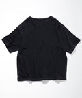 Boat Neck French Terry T-Shirt - Black