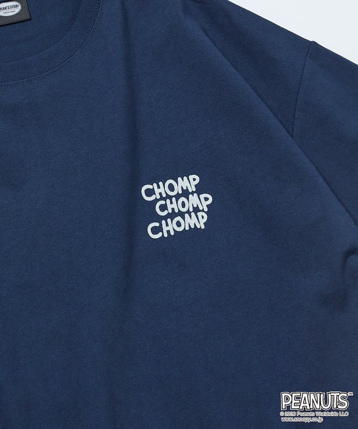 PEANUTS/Peanuts Limited Edition Big Silhouette Back Print Crew Neck T-Shirt/CHOMP 【Limited Edition】