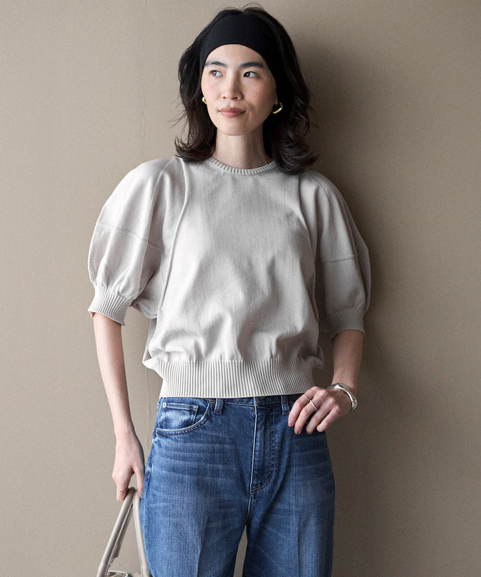 [March 11th 12:00 Release] Japan-Made Whole Garment Puff Sleeve Top