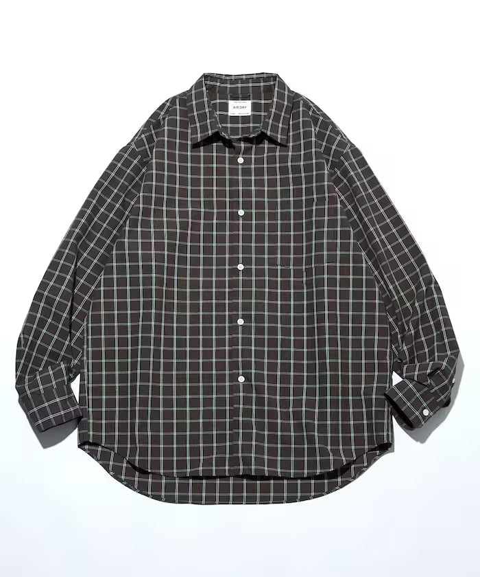 AIRDRY HIGH TECHYARN high-performance material broad regular color shirt long sleeve/quick-drying/heat shielding