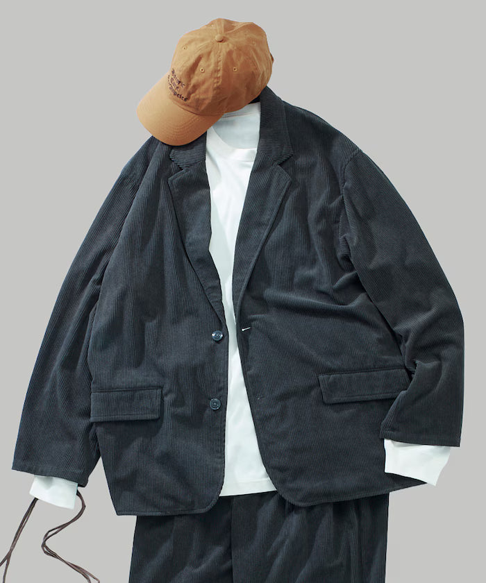Relax Fit Corduroy Setup / Tailored Jacket / Wide Pants 【Limited Edition】