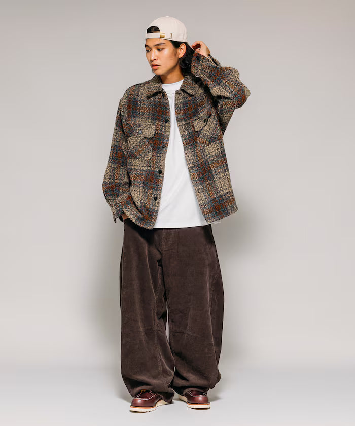 Wide Silhouette One Wash Curve Corduroy Pants