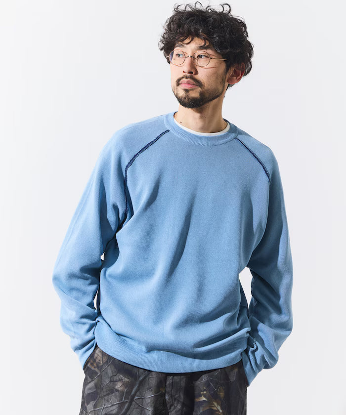 Cool Touch W Face Color Block Crew Neck Knit