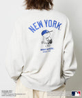 MLB×PEANUTS Exclusive Big Silhouette Back Print Crew Neck Sweat/YANKEES [Limited Edition] - Ash Gray