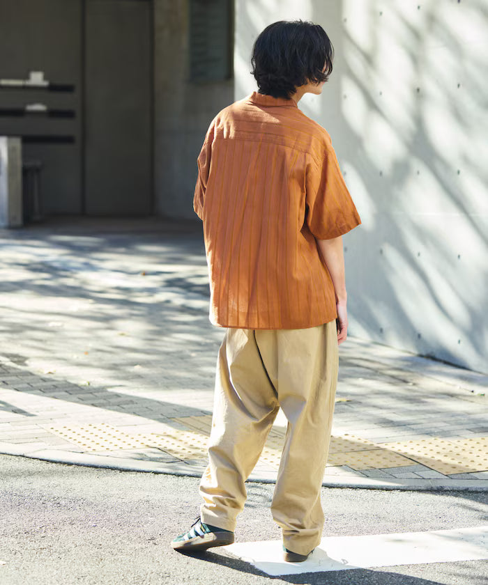 Relax Fit Relaxed Fit Shadow Stripe Open Color Shirt [Limited Release]