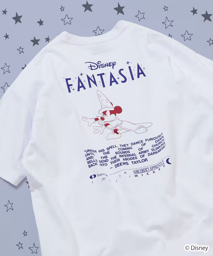 DISNEY/Mickey Mouse 'Fantasia'/Back Print Crew Neck T-Shirt [Limited Edition]