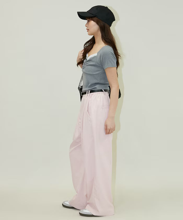 Color Tuck Slacks Pants Limited Release