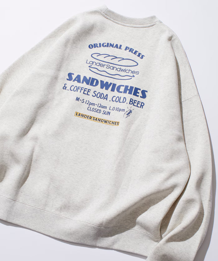 LANDER SANDWICHES×FREAK'S STORE/ Lander Limited Edition Big Silhouette Back Print Crewneck Sweat 【Limited Release】