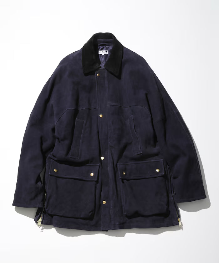 Goat Suede Hunting Jacket - Navy