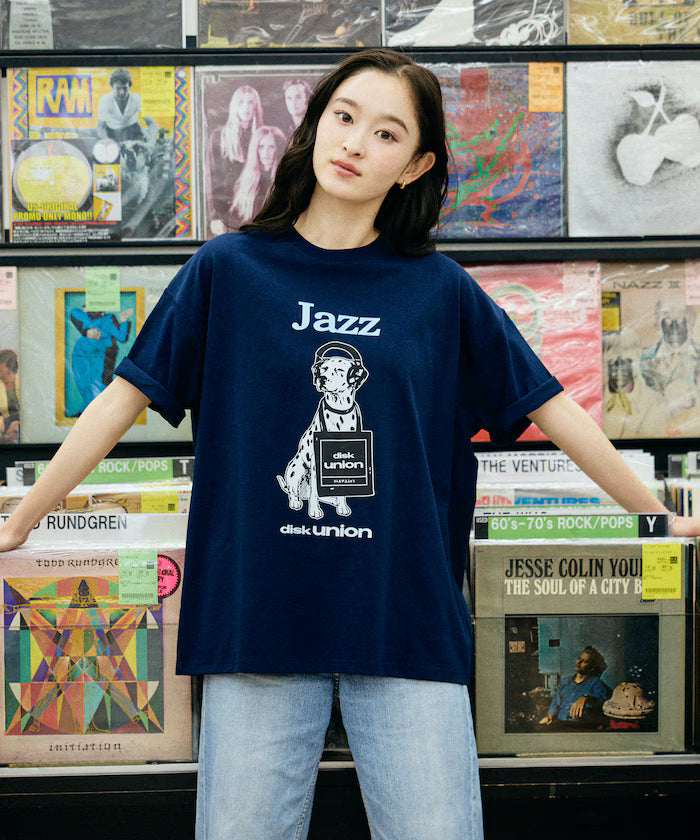Limited Release diskunion×FREAK'S STORE Exclusive Dalmatian Big Silhouette Print Crew Neck T-Shirt