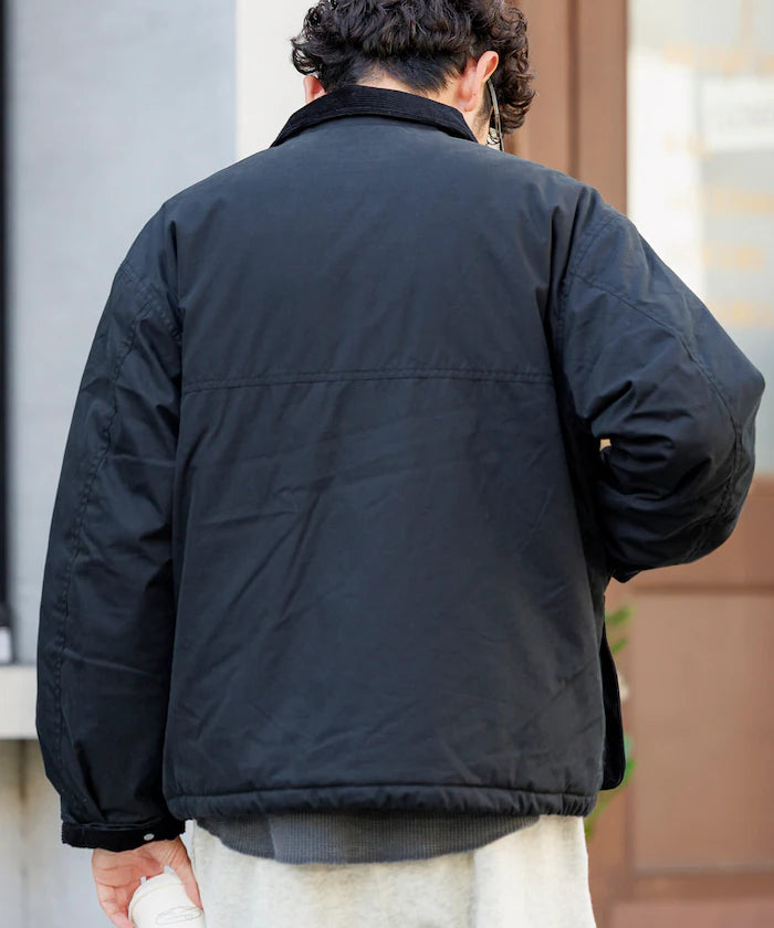 Corduroy panel cotton nylon blouson