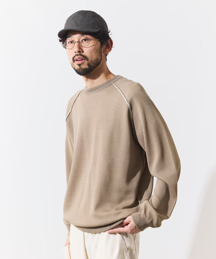 Cool Touch W Face Color Block Crew Neck Knit