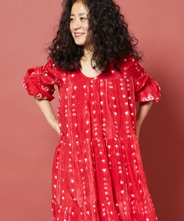 Shibori Print Tiered One Piece