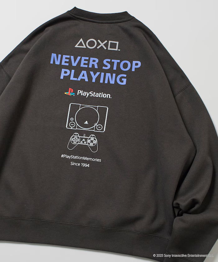 Big Silhouette Logo Back Print Crew Neck Sweat / PlayStation 【Limited Edition】
